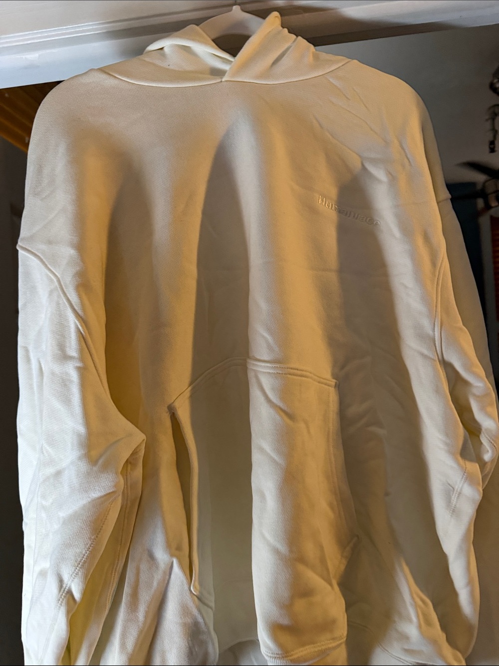 adidas Cream White Hooded Sweatshirt